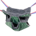 neolun Rat Ferret Cage Hammock Bedding Small Pet Cage Accessories Toy Triple-Layer Hammock Bedding for Hamster Guinea Pig Rat Ferret Chinchilla Playing Sleeping(Green)